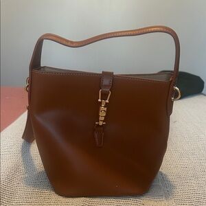 Brown Bucket Handle/Crossbody Bag